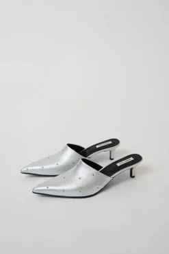 Byul Ribbon Mules in Silver^No.6 Store Fashion