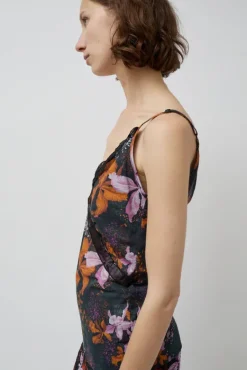 Camisole Top in Orange and Purple Flowers^No.6 Store Clearance
