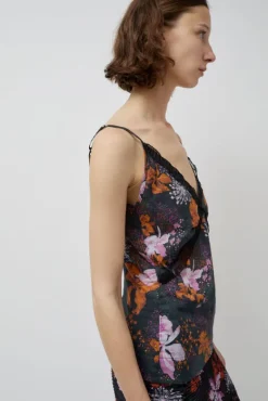 Camisole Top in Orange and Purple Flowers^No.6 Store Clearance