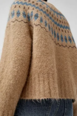 Cardiff Sweater in Camel and Blue^No.6 Store Best