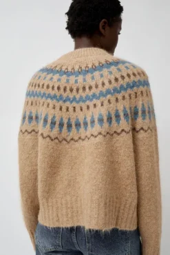 Cardiff Sweater in Camel and Blue^No.6 Store Best