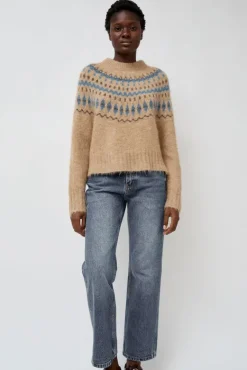 Cardiff Sweater in Camel and Blue^No.6 Store Best