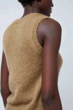Carol U-Neck Vest in Khaki^No.6 Store Fashion