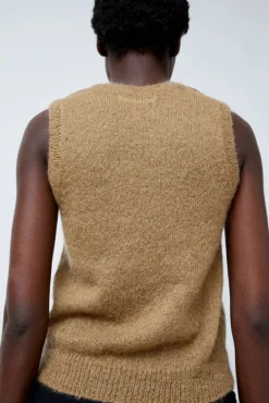 Carol U-Neck Vest in Khaki^No.6 Store Fashion