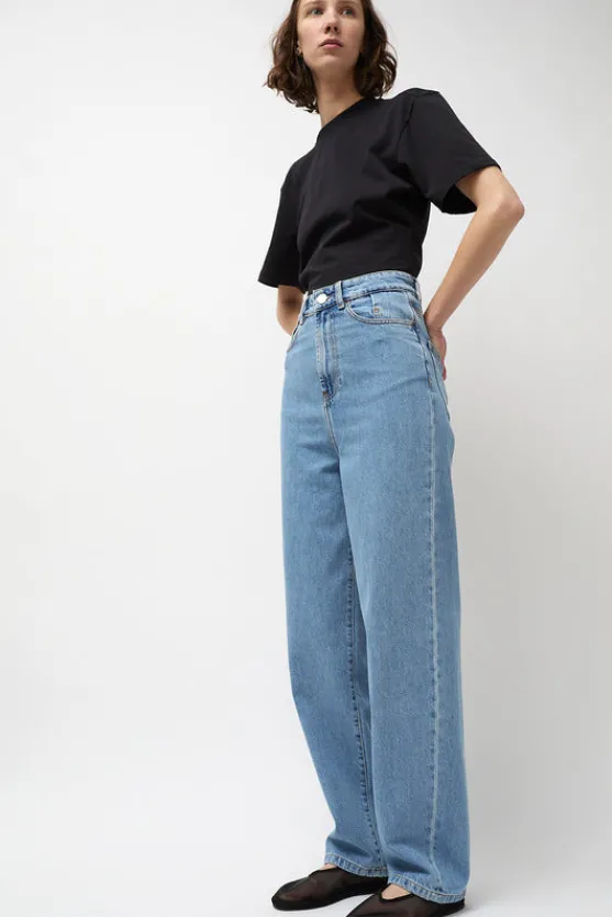 Carrot Leg Trousers in Classic Denim Blue^No.6 Store Best