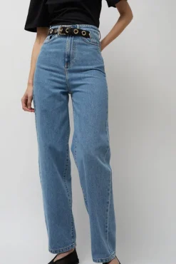 Carrot Leg Trousers in Classic Denim Blue^No.6 Store Best