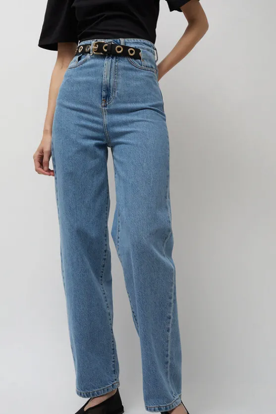 Carrot Leg Trousers in Classic Denim Blue^No.6 Store Best