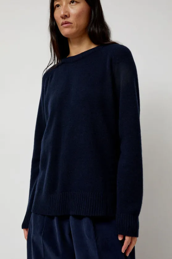 Cashmere Blend Crewneck Knit in Navy^No.6 Store Online