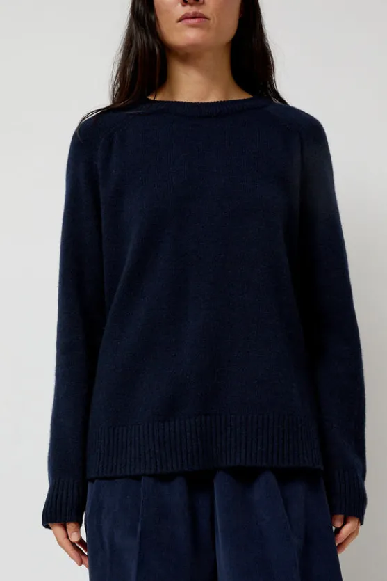 Cashmere Blend Crewneck Knit in Navy^No.6 Store Online