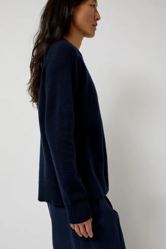 Cashmere Blend Crewneck Knit in Navy^No.6 Store Online