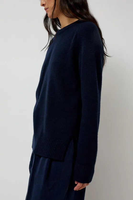 Cashmere Blend Crewneck Knit in Navy^No.6 Store Online