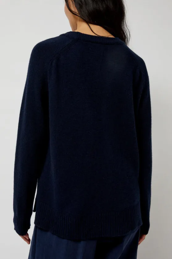 Cashmere Blend Crewneck Knit in Navy^No.6 Store Online