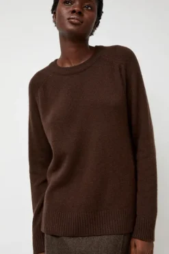 Cashmere Blend Crewneck Knit in Brown^No.6 Store Sale
