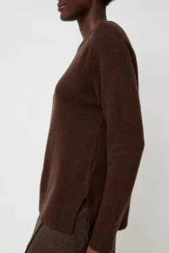 Cashmere Blend Crewneck Knit in Brown^No.6 Store Sale