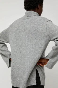 Cashmere Blend High Neck Knit in Gray^No.6 Store Clearance
