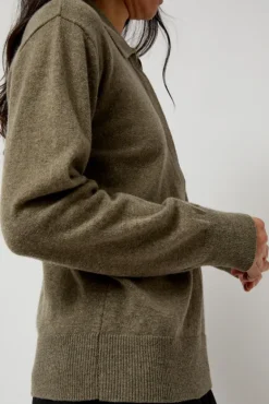 Cashmere Blend Polo Sweater in Greige^No.6 Store Best