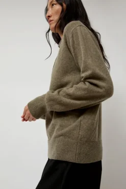 Cashmere Blend Polo Sweater in Greige^No.6 Store Best