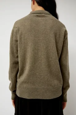 Cashmere Blend Polo Sweater in Greige^No.6 Store Best