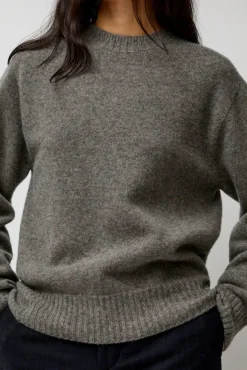 Cashmere Saddle Neck Sweater in Warm Grey^No.6 Store Outlet