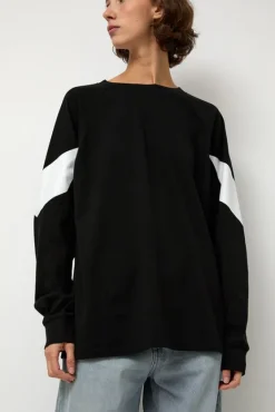 Chevron Raglan Tee in Black^No.6 Store Discount
