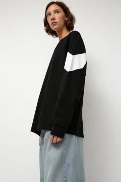Chevron Raglan Tee in Black^No.6 Store Discount