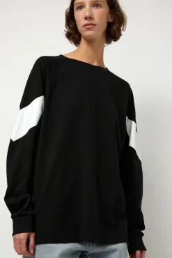 Chevron Raglan Tee in Black^No.6 Store Discount