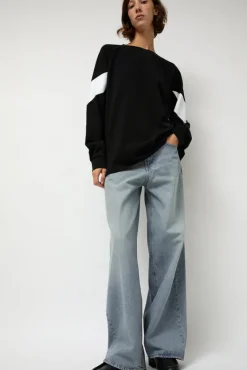 Chevron Raglan Tee in Black^No.6 Store Discount