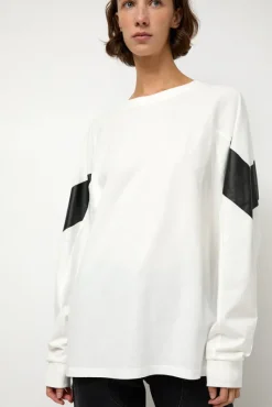 Chevron Raglan Tee in White^No.6 Store Outlet