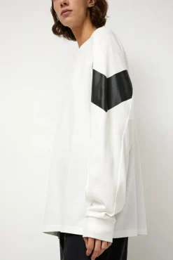 Chevron Raglan Tee in White^No.6 Store Outlet