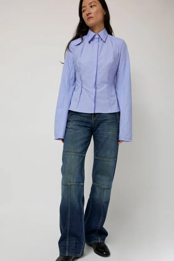 Cila Fitted Shirt in Blue^No.6 Store Online