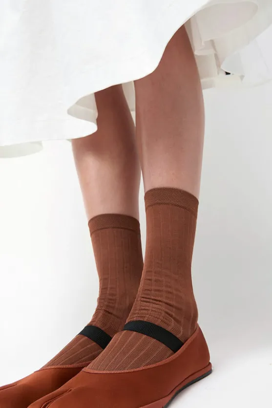 Cjalce Viscose Tabi Socks in Camel^No.6 Store Discount