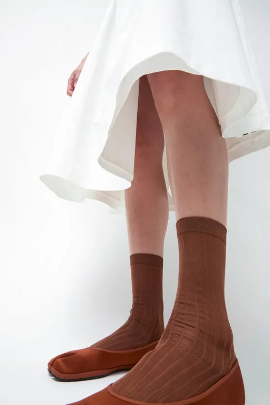 Cjalce Viscose Tabi Socks in Camel^No.6 Store Discount