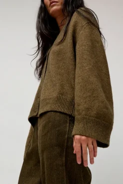 Climbing Flax Cardigan in Olive^No.6 Store Discount