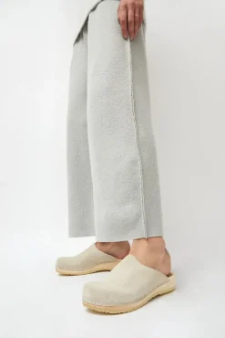 Contour Clog on Flat Base in Chalk Suede^No.6 Store Fashion
