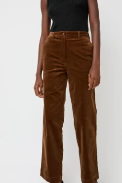 Corduroy Straight Pants in Brown^No.6 Store Clearance