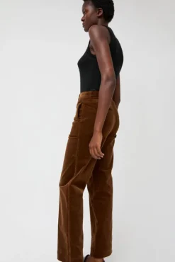 Corduroy Straight Pants in Brown^No.6 Store Clearance