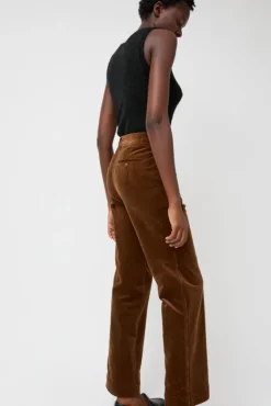Corduroy Straight Pants in Brown^No.6 Store Clearance