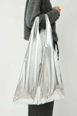 Cotton and Silk Hobo Bag in Silver^No.6 Store Sale