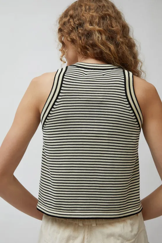 Cotton Striped Tank Top in Stripe^No.6 Store New
