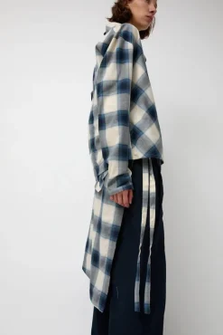 Cowl Wrap Long Shirt in Blue^No.6 Store Best