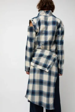 Cowl Wrap Long Shirt in Blue^No.6 Store Best