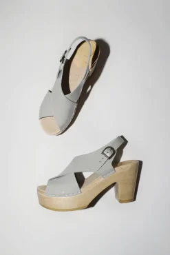 Crossover Clog on Platform in Dove Patent^No.6 Store Sale