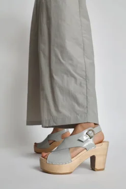Crossover Clog on Platform in Dove Patent^No.6 Store Sale