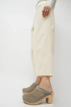 Dakota Shearling Clog on High Heel in Mist^No.6 Store Clearance
