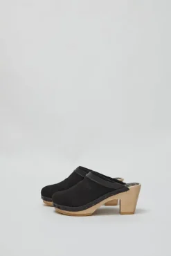 Dakota Shearling Clog on High Heel in Brindle^No.6 Store Hot