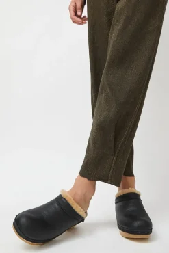 Dakota Shearling Clog on Mid Heel in Ink Aviator^No.6 Store New