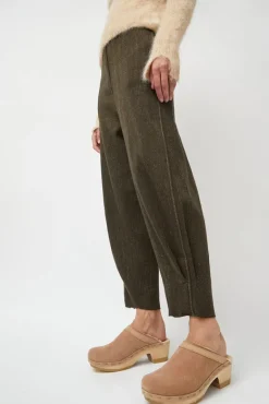 Dakota Shearling Clog on Mid Heel in Fawn Suede and Bone^No.6 Store Outlet