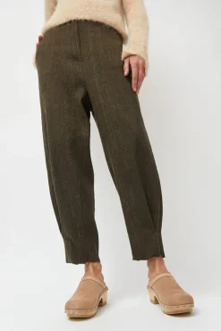 Dakota Shearling Clog on Mid Heel in Fawn Suede and Bone^No.6 Store Outlet