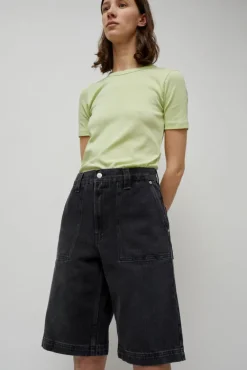 Denim Carpenter Shorts in Stone Black^No.6 Store New