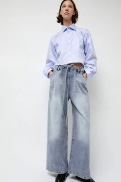 Denim Sharing Pants in Light Blue^No.6 Store Fashion